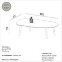 Ver imagem 4 de Mesa de Centro Orgânica 120cm 100% Mdf Tb625 Basic Dalla Costa