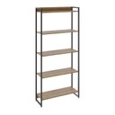Ver imagem 3 de Estante de Livros Industrial 80CMX187CM Multiuso 5 Prateleiras Dynamica Yescasa Marrom/Lamina Mel/Pr