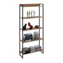 Ver imagem 7 de Estante de Livros Industrial 80CMX187CM Multiuso 5 Prateleiras Dynamica Yescasa Marrom/Lamina Mel/Pr