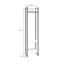 Ver imagem 4 de Estante Closet Arara Industrial 3 Prateleiras 187x45cm Dynamica Branco/Chess/Preto