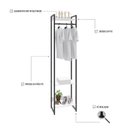 Ver imagem 5 de Estante Closet Arara Industrial 3 Prateleiras 187x45cm Dynamica Branco/Chess/Preto