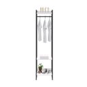 Ver imagem 7 de Estante Closet Arara Industrial 3 Prateleiras 187x45cm Dynamica Branco/Chess/Preto