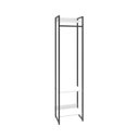 Ver imagem 3 de Estante Closet Arara Industrial 3 Prateleiras 187x45cm Dynamica Branco/Chess/Preto