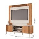 Ver imagem 4 de Estante para TV até 60 Polegadas Chicago 2 Portas Ripado 100% MDF Off White/Cinamomo - Permóbili