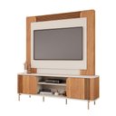 Ver imagem 2 de Estante para TV até 60 Polegadas Chicago 2 Portas Ripado 100% MDF Off White/Cinamomo - Permóbili