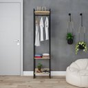 Ver imagem 1 de Estante Closet Arara Industrial 3 Prateleiras 187x45cm Dynamica  