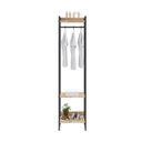 Ver imagem 7 de Estante Closet Arara Industrial 3 Prateleiras 187x45cm Dynamica Marrom/Carvalho/Preto
