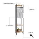 Ver imagem 6 de Estante Closet Arara Industrial 3 Prateleiras 187x45cm Dynamica Marrom/Carvalho/Preto