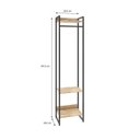 Ver imagem 4 de Estante Closet Arara Industrial 3 Prateleiras 187x45cm Dynamica Marrom/Carvalho/Preto