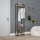 Ver imagem 5 de Estante Closet Arara Industrial 3 Prateleiras 187x45cm Dynamica  