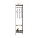 Ver imagem 7 de Estante Closet Arara Industrial 3 Prateleiras 187x45cm Dynamica Marrom/Carvalho Dark/Preto