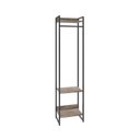 Ver imagem 3 de Estante Closet Arara Industrial 3 Prateleiras 187x45cm Dynamica Marrom/Carvalho Dark/Preto