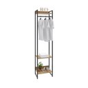 Ver imagem 2 de Estante Closet Arara Industrial 3 Prateleiras 187x45cm Dynamica Marrom/Lâmina Mel/Preto