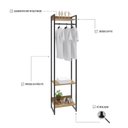 Ver imagem 6 de Estante Closet Arara Industrial 3 Prateleiras 187x45cm Dynamica Marrom/Lâmina Mel/Preto