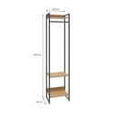 Ver imagem 4 de Estante Closet Arara Industrial 3 Prateleiras 187x45cm Dynamica Marrom/Lâmina Mel/Preto