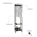 Ver imagem 6 de Estante Closet Arara Industrial 3 Prateleiras 187x45cm Dynamica Preto/Ônix