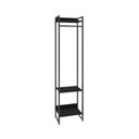 Ver imagem 3 de Estante Closet Arara Industrial 3 Prateleiras 187x45cm Dynamica Preto/Ônix