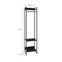 Ver imagem 4 de Estante Closet Arara Industrial 3 Prateleiras 187x45cm Dynamica Preto/Ônix