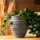 Ver imagem 2 de Kit 2 Vasos Cachepot para Flores Plantas 15x7cm Plástico Lyor Névoa Cinza Decoração