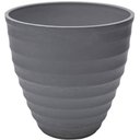Ver imagem 3 de Kit 2 Vasos Cachepot para Flores Plantas 15x7cm Plástico Lyor Névoa Cinza Decoração