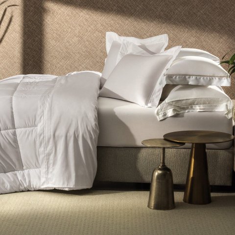 Jogo de Cama 4 Peças 300 Fios Bambu com Bordado Due Branco Altenburg