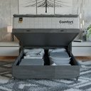 Ver imagem 6 de Cama Box Baú Viúva + Colchão Comfort Class Pillow Top Branco/suede Cinza