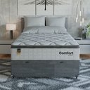 Ver mais imagens de Cama Box Baú Viúva + Colchão Comfort Class Pillow Top Branco/suede Cinza
