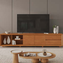 Rack para Tv 75" 2 Portas e 2 Gavetas Premium Naturalle - 4