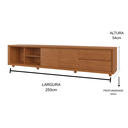 Ver imagem 2 de Rack para Tv 75" 2 Portas e 2 Gavetas Premium Naturalle