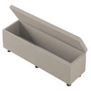 Ver imagem 4 de Baú Sapateira Estofada Casal 140 Cm Marte Linho Skybox Bege