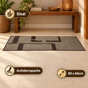 Ver imagem 1 de Tapete Passadeira Sisal Lancer 80x66cm Antiderrapante Marrom Corredor PS40
