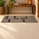 Ver imagem 2 de Tapete Passadeira Sisal Lancer 80x66cm Antiderrapante Marrom Corredor PS40