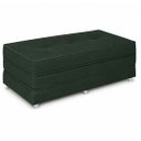 Ver imagem 1 de Puff Cama Dobravel 130cm Casal com Rodízios: Suede Verde Militar