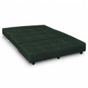 Ver imagem 2 de Puff Cama Dobravel 130cm Casal com Rodízios: Suede Verde Militar
