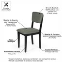 Ver imagem 6 de Mesa de Jantar Redonda Gabi Noronha com 4 Cadeiras Estofadas Ella Preto/cinza