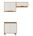 Ver imagem 1 de Armário Multiuso Ravena 5 Portas 3 Módulos - Freijó Uv/off Acetindo Poliman