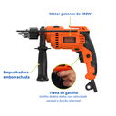 Ver imagem 3 de Furadeira de Impacto com Mandril Empunhadura 650w 127v Black&decker