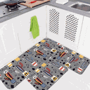 Ver imagem 2 de Kit de 3 Tapetes para Cozinha Cactos e Vasos Capa de Almofada