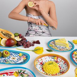 Prato de Jantar Flower &amp; Lemon em Melamina - Ø27,5xh2,4cm - Guzzini - 3