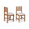 Conjunto Mesa de Jantar Camile 135x80 Cm e 6 Cadeiras Luna Estofadas Madeira Maciça - 8