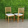 Conjunto Mesa de Jantar Camile 135x80 Cm e 6 Cadeiras Luna Estofadas Madeira Maciça - 5