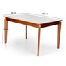Conjunto Mesa de Jantar Camile 135x80 Cm e 6 Cadeiras Luna Estofadas Madeira Maciça - 12