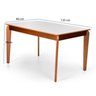 Conjunto Mesa de Jantar Camile 135x80 Cm e 6 Cadeiras Assento Mdf – Madeira Maciça - 12