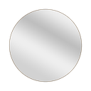 Ver imagem 2 de Espelho Redondo 70cm Moldura em Couro Café