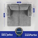 Ver imagem 2 de Sofá Cama Smartbox 1,88m Airpress Xpandtech D33 Tecido Velourê Cinza Claro Cama Inbox