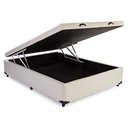 Ver imagem 1 de Cama Box Baú Casal em Corino Bege com Pistão a Gás - 138x188