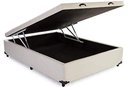 Ver imagem 1 de Cama Box Baú Casal em Corino Bege com Pistão a Gás - 138x188
