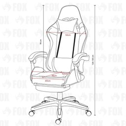 Cadeira Gamer Fox Racer Luna com Apoio de Pés Ut-b200 Azul - 8