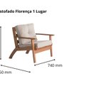 Ver imagem 3 de Poltrona para Sala de Estar Florença Marrom Nogueira Claro