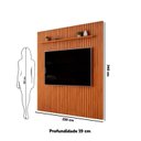 Ver mais imagens de Painel Ripado para TV até 75 Polegadas MDF 250CMX240CM Trento Marrom